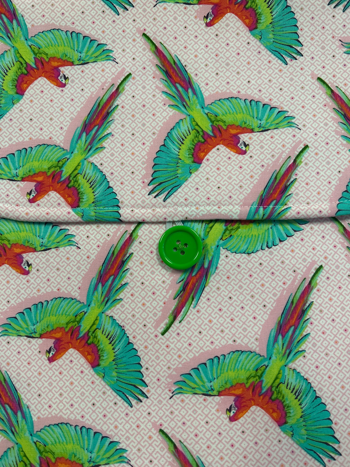 Pink Macaw Envelope Project Bag
