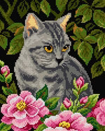 Kitten in the Garden Needlepoint Canvas