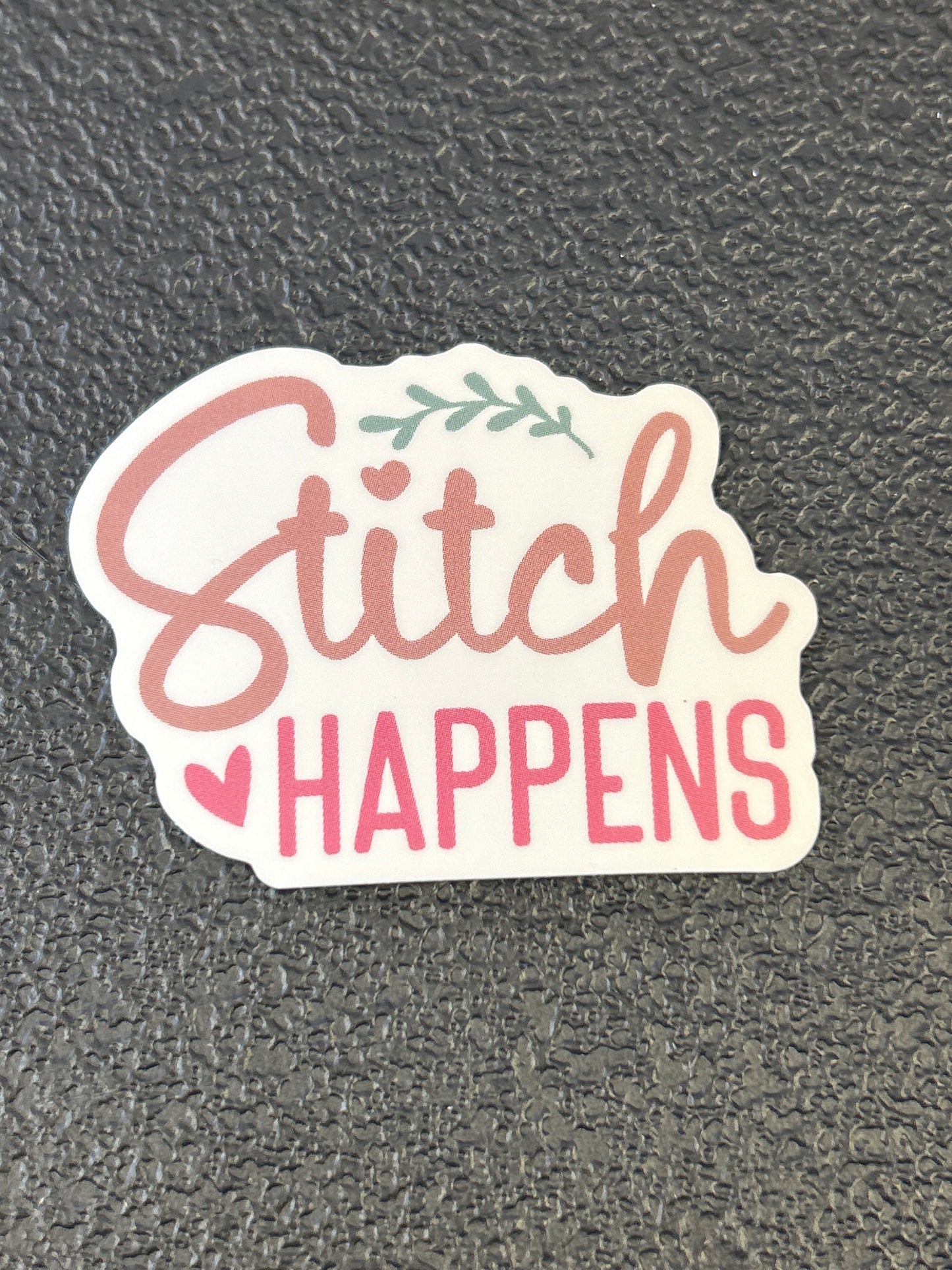 Stitch Happens Sticker