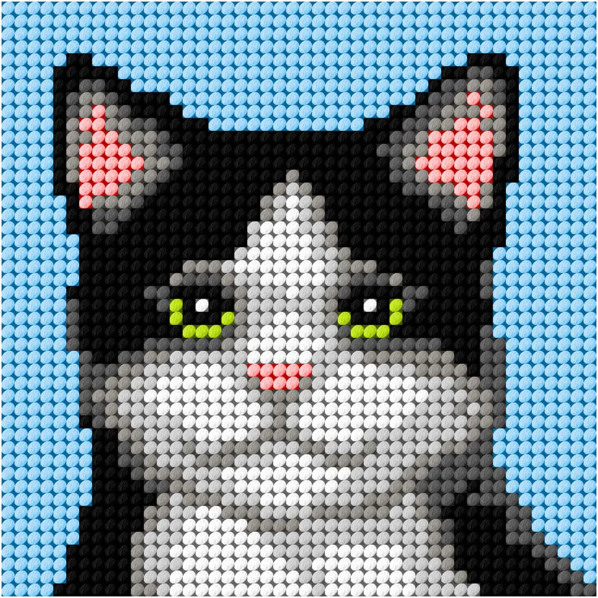 Tuxedo Cat Needlepoint Kit