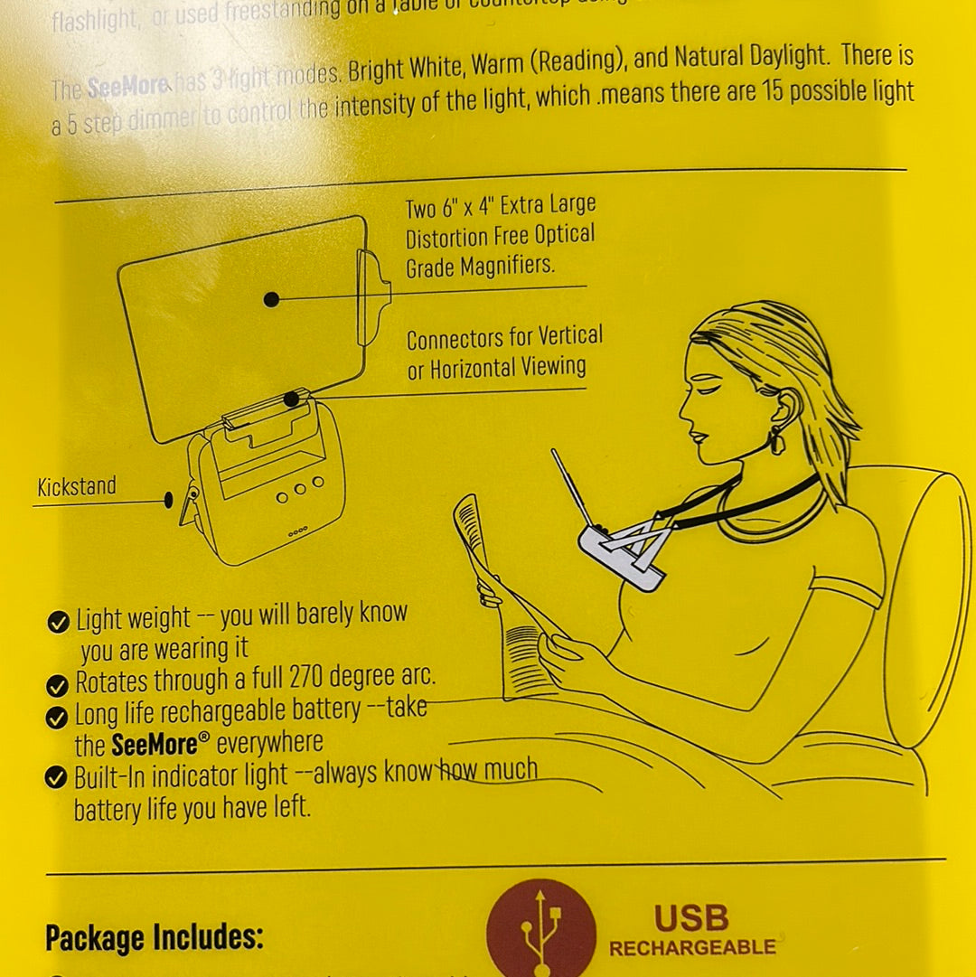 Vivilux Seemore Hands Free Light with Magnifier