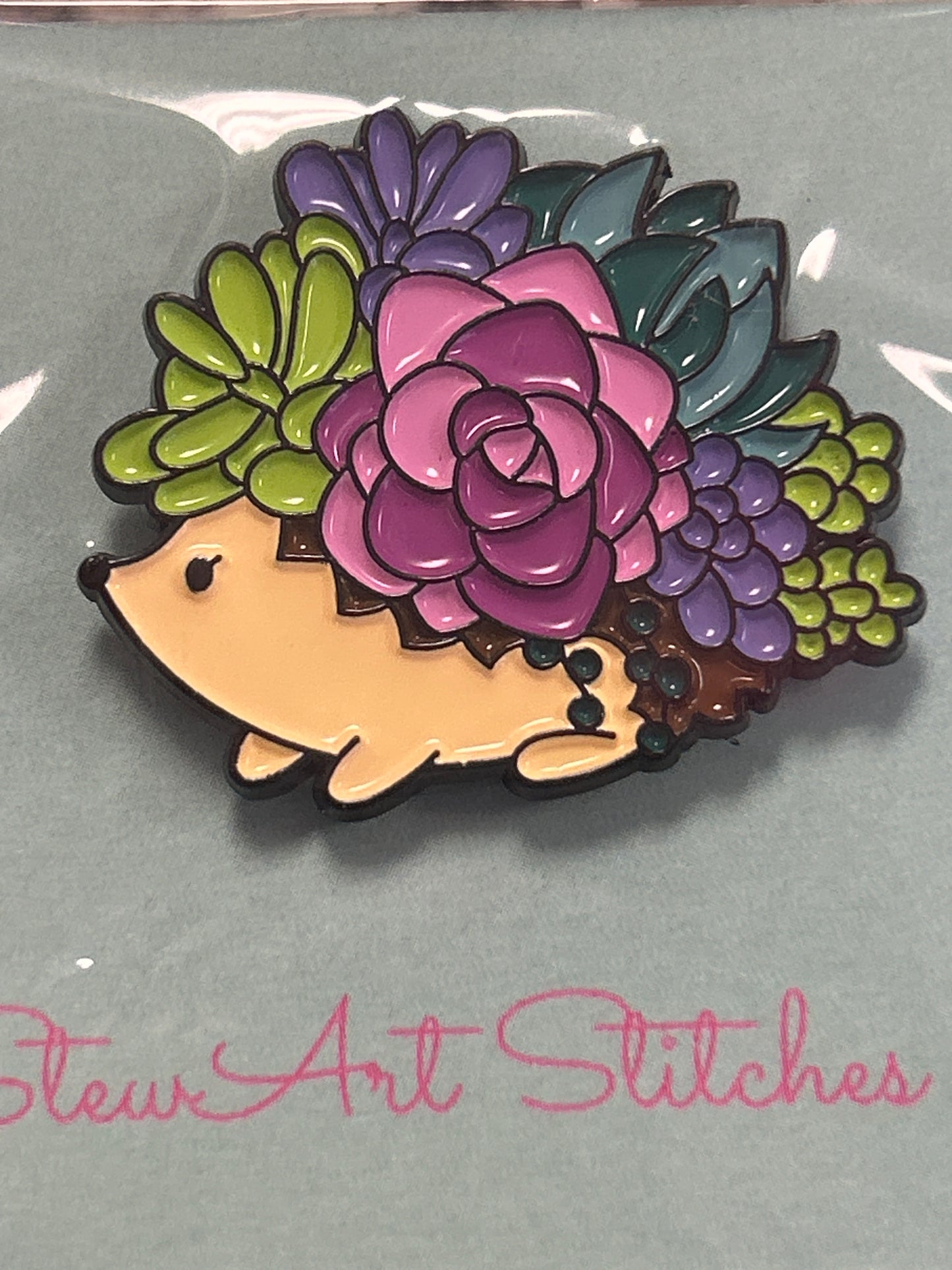 Floral Hedgehog Needle Minder