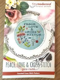 Plate-i-tudes: Peace, Love & Cross Stitch