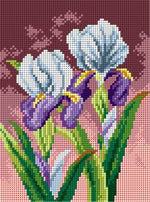 Spring Irises Needlepoint Canvas