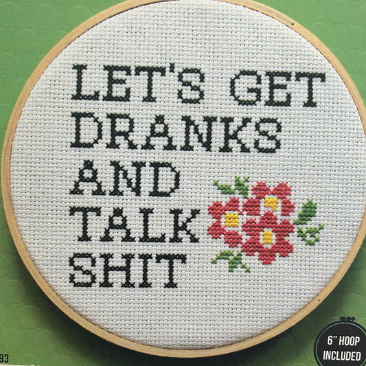 Let's Get Dranks Cross Stitch Kit