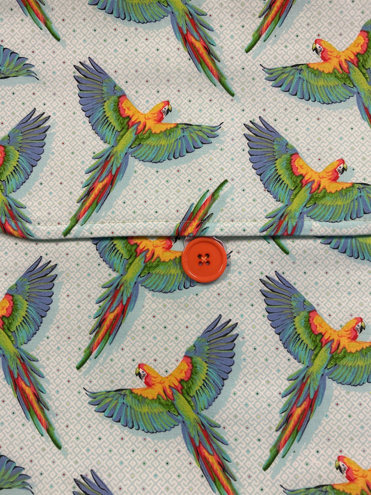 Blue Macaw Envelope Project Bag