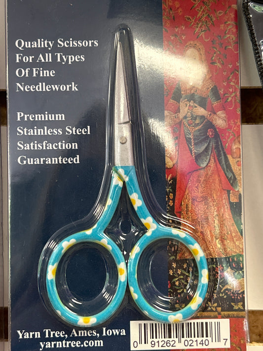 Blue Daisy Scissors