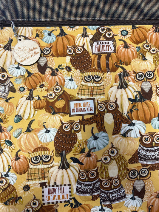 Fall Owls Large Project Bag