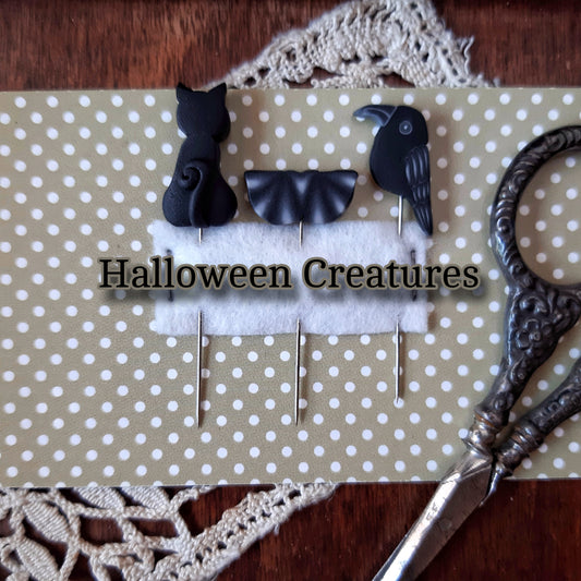 Halloween Creatures Pin Set