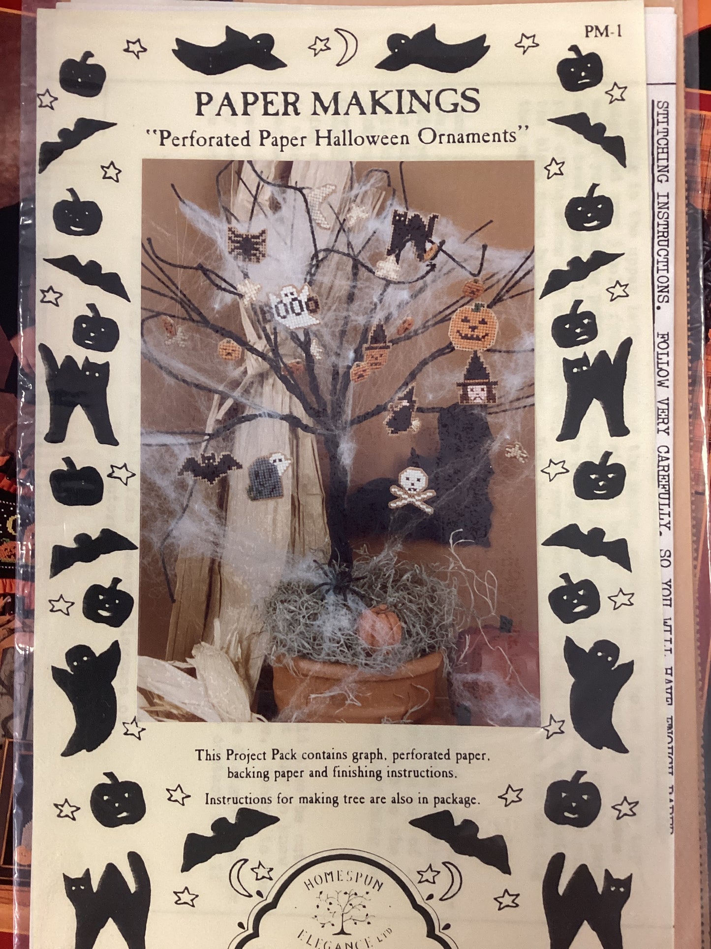 Perforated Paper Halloween Ornaments