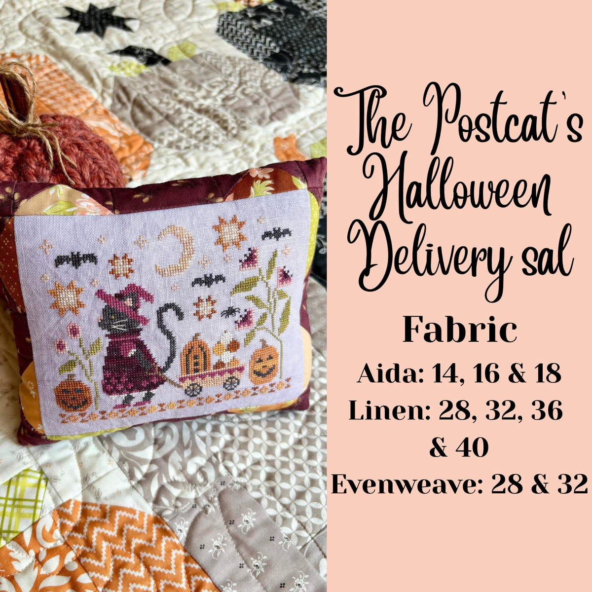 The Postcat's Halloween Delivery SAL FABRIC PREORDER
