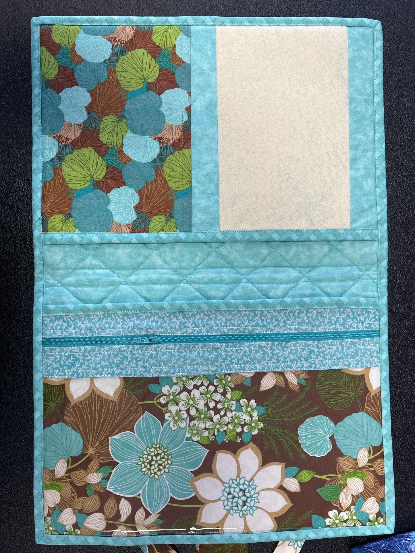 Teal and Brown Florals Project Folder