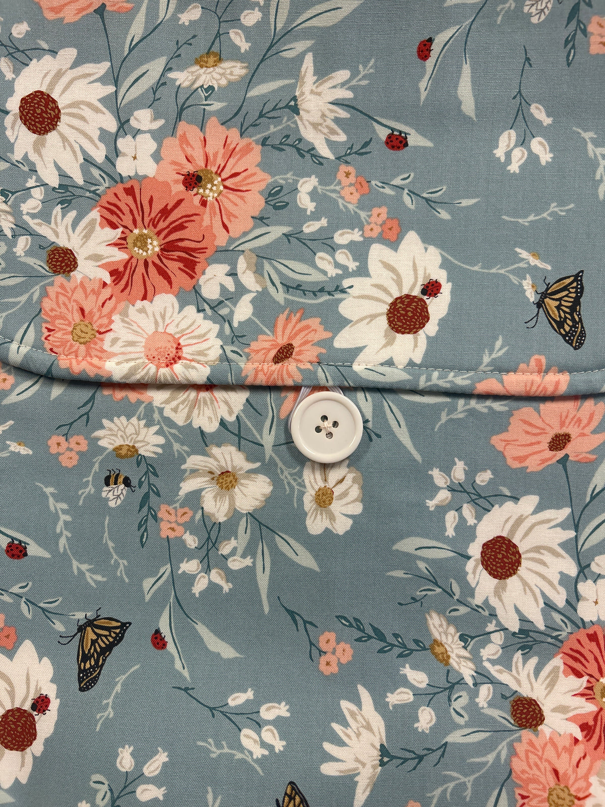 Blue Floral Envelope Project Bag