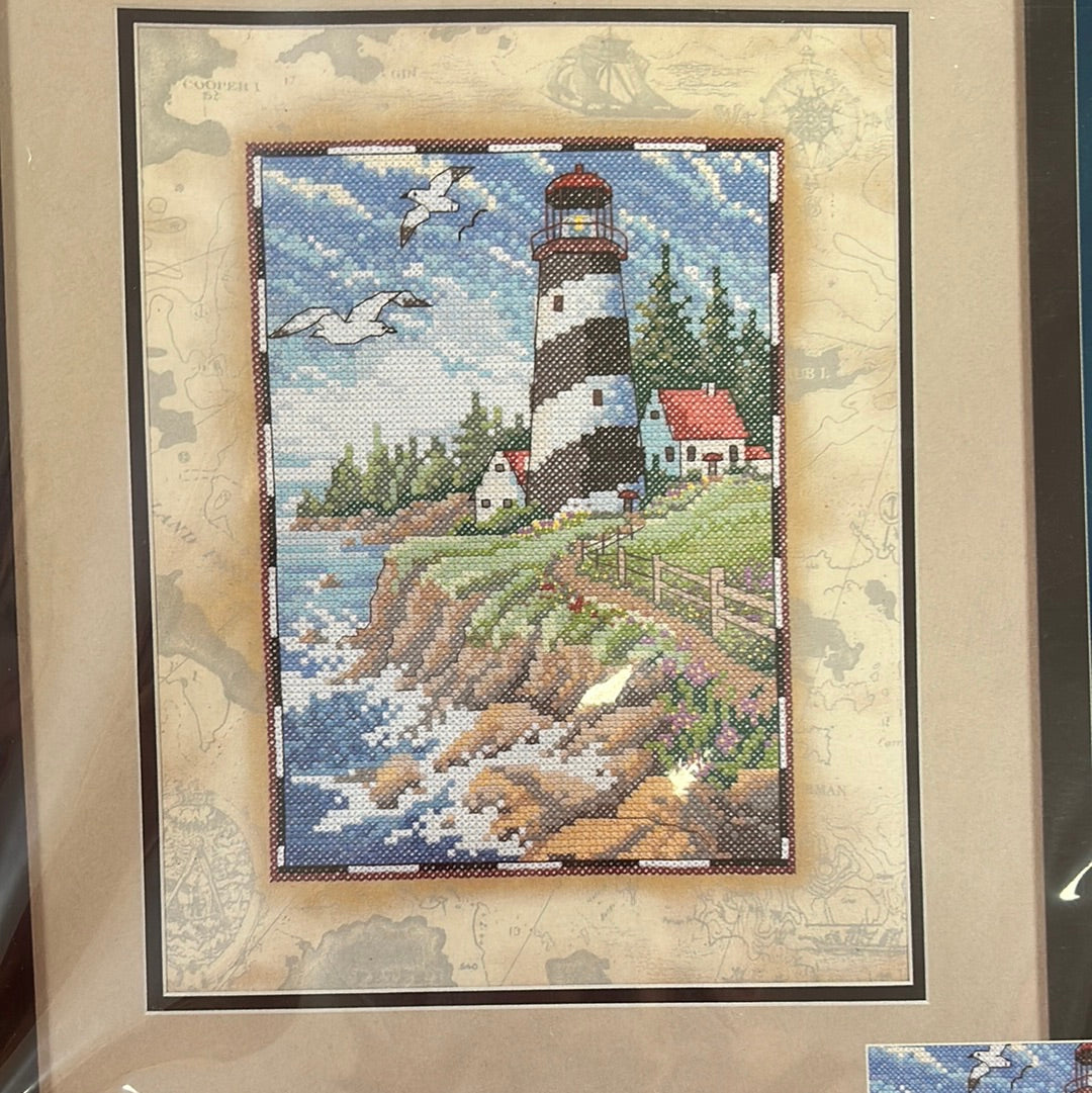 Sea Cliff STAMPED CROSS STITCH Kit by Sunset