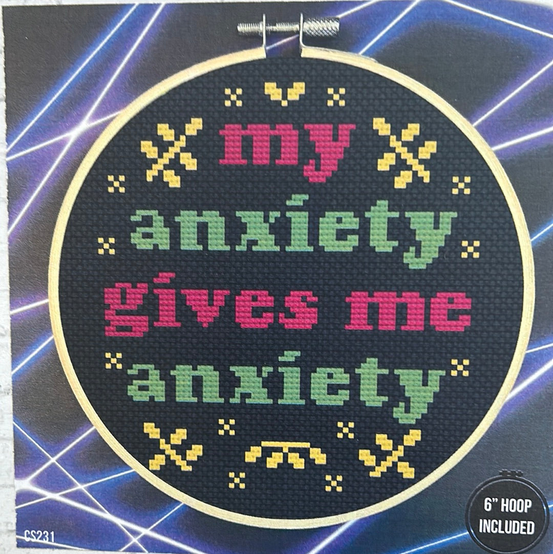 My Anxiety Cross Stitch Kit