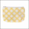 Cornsilk Plaid Mini Project Bag