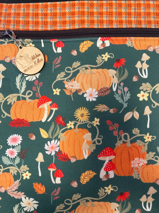 Pumpkins & Mushrooms Large Project Bag