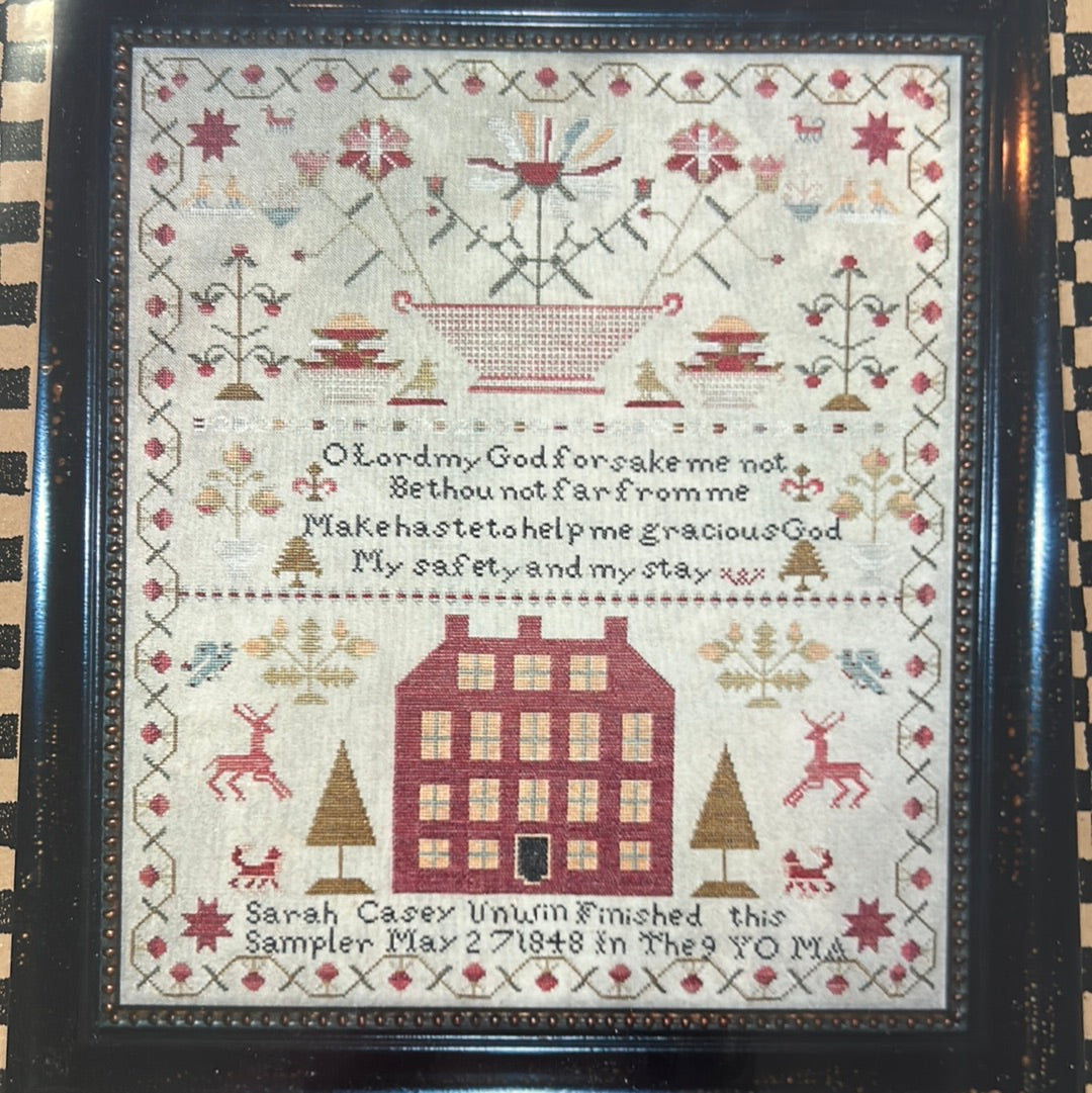 Sarah Casey Unwin 1848 Sampler