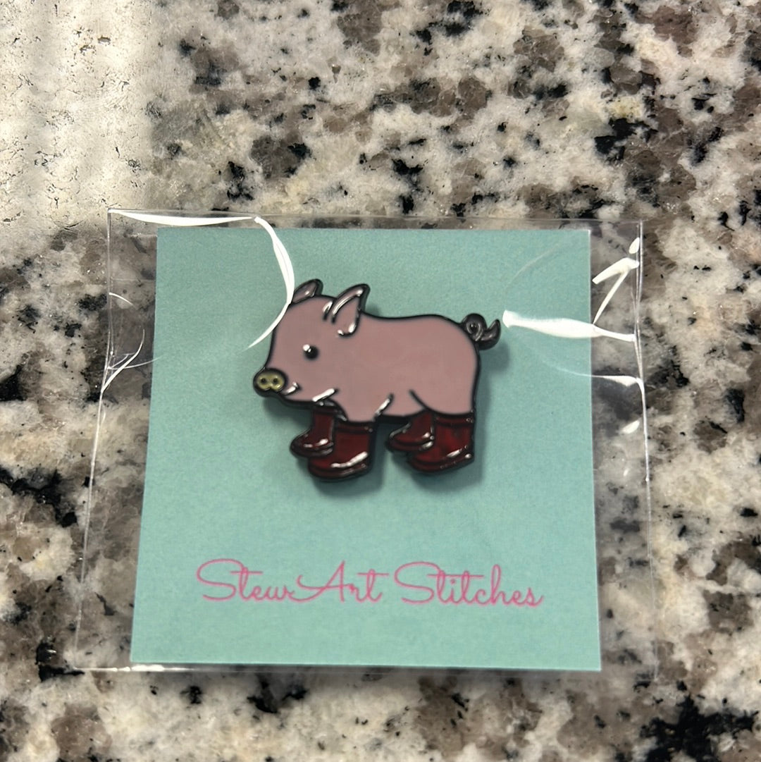 Pig in Brown Boots Needle Minder