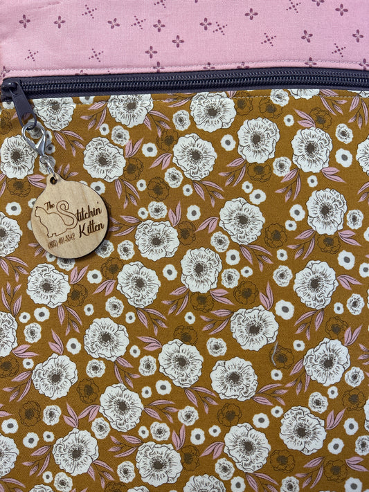 White Poppies Large Project Bag