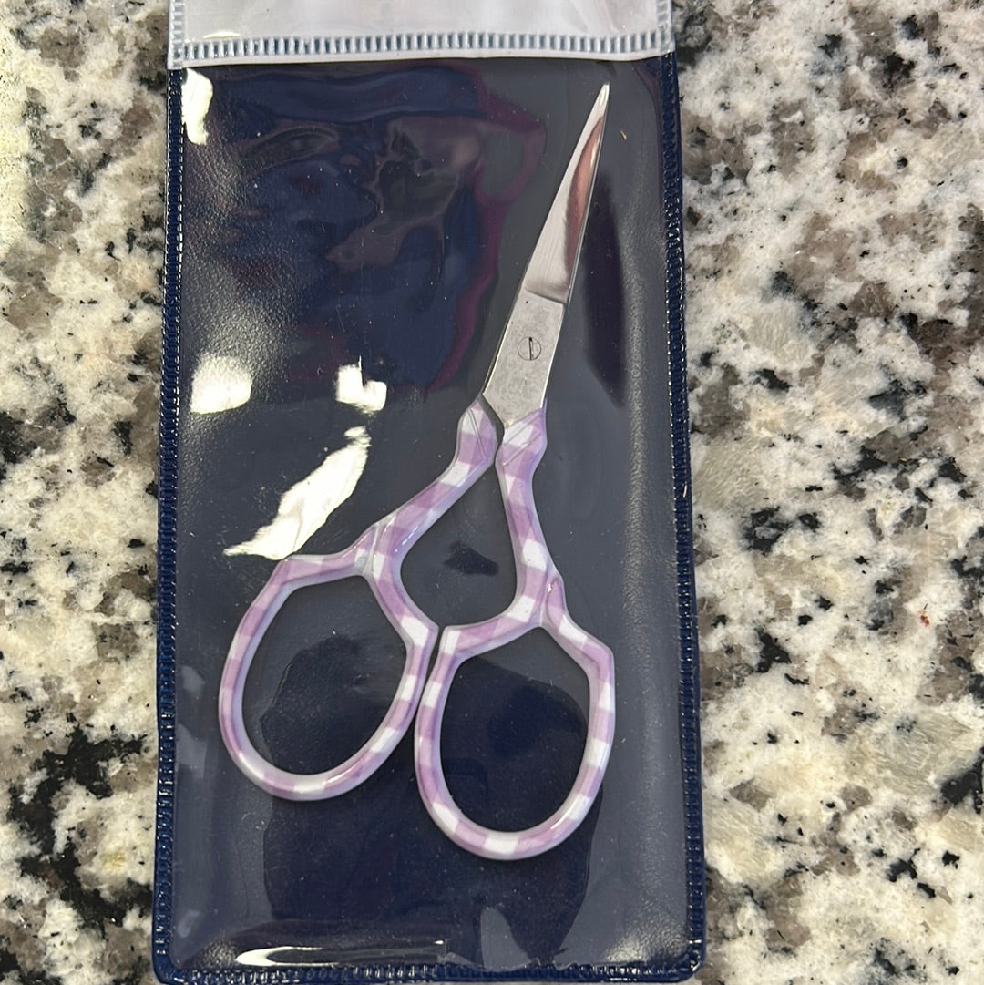 Purple Gingham Scissors