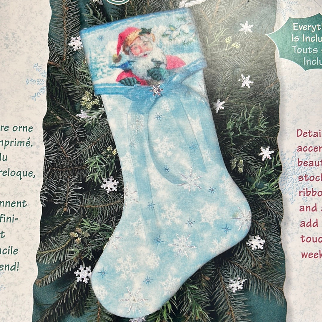 Santa Illusion Stocking EMBROIDERY Kit