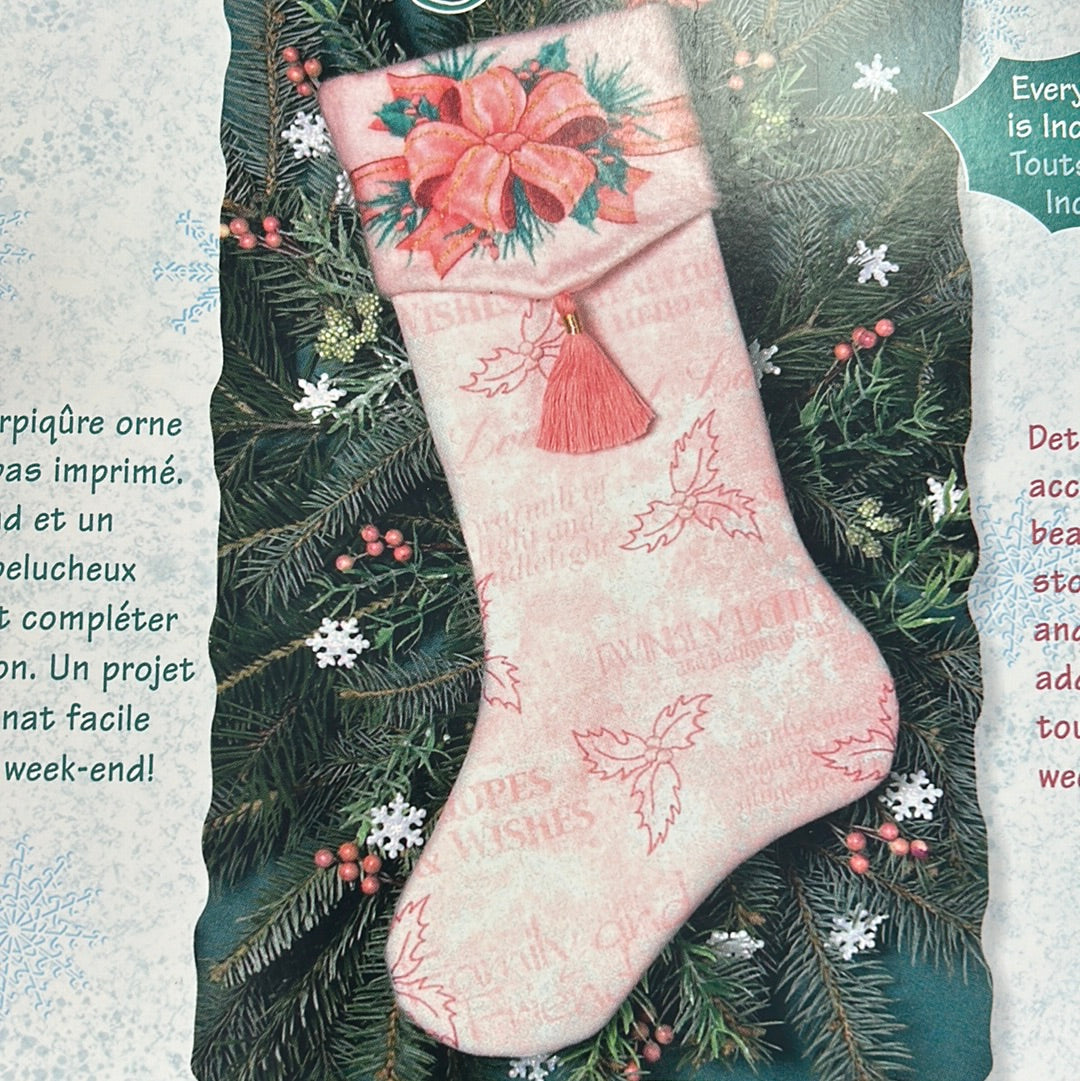 Berries and Bow Stocking EMBROIDERY Kit