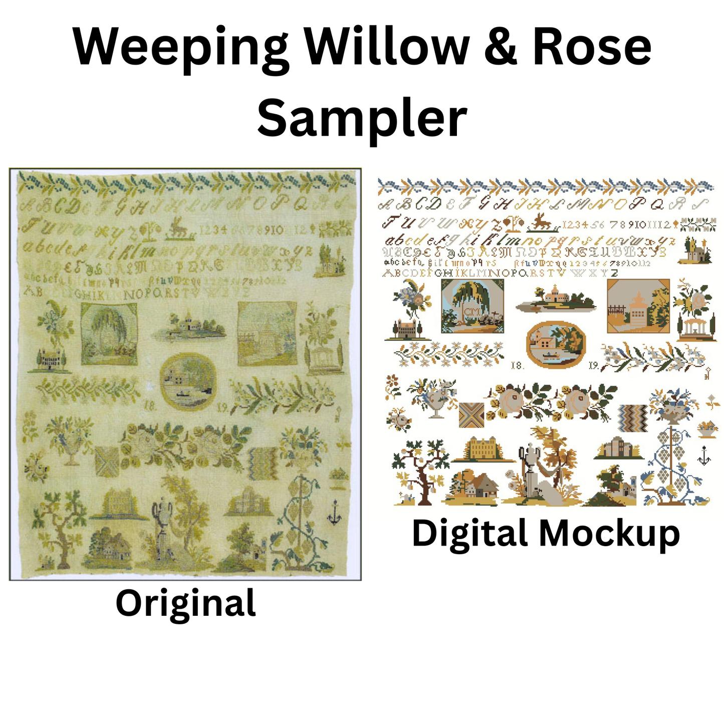 PREORDER Weeping Willow & Rose Sampler