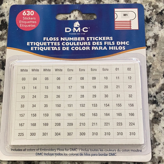 DMC Number Stickers