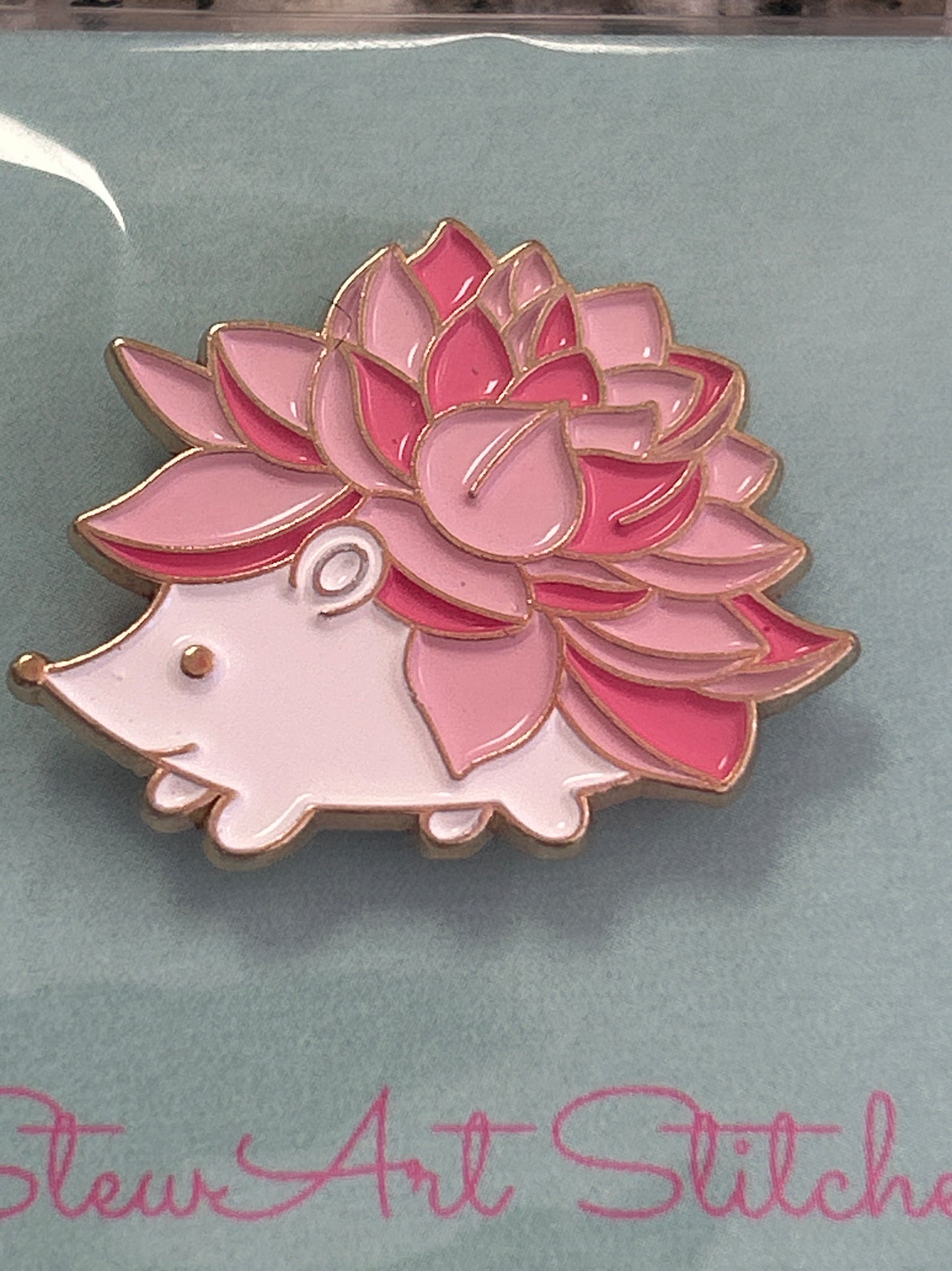 Pink Hedgehog Needle Minder