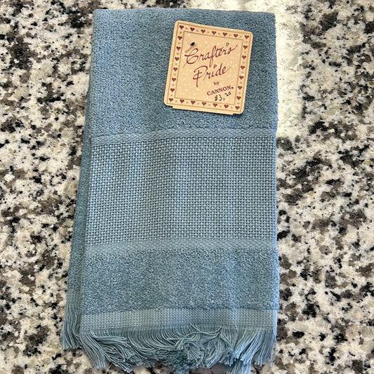 Velour Fingertip Victorian Blue Towel