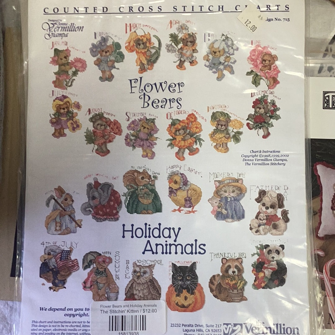 Flower Bears and Holiday Animals