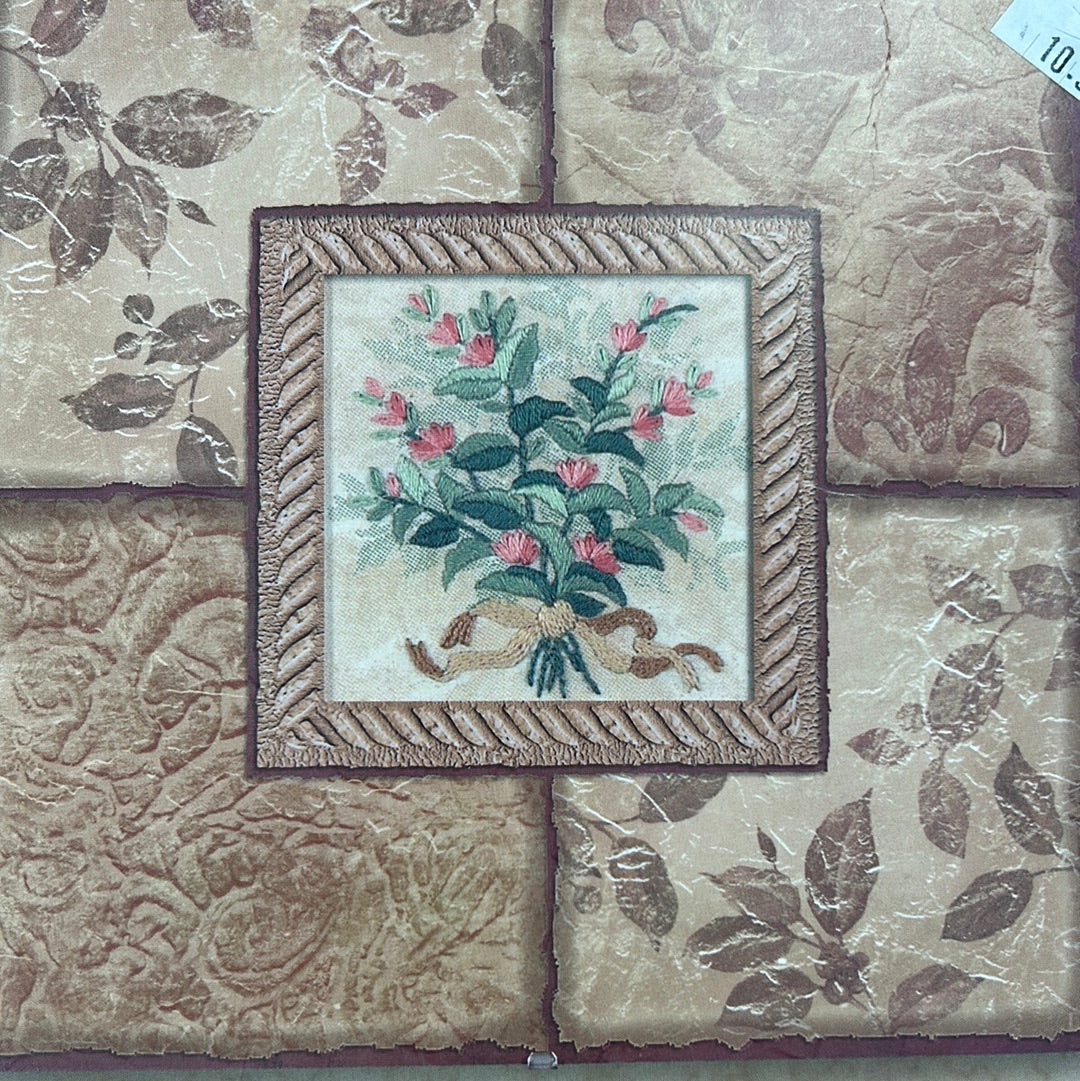 Floral Tile EMBROIDERY Kit