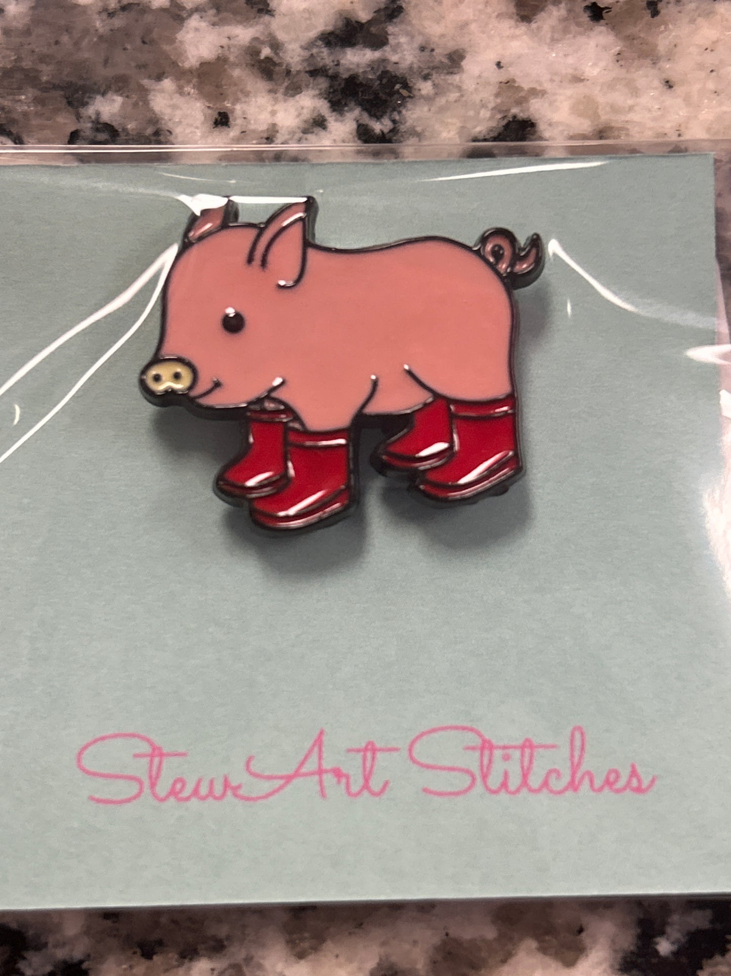 Red Boot Pig Needle Minder