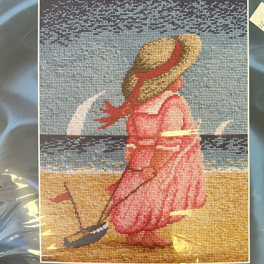 Girl with Boat NEEDLEPOINT Kit