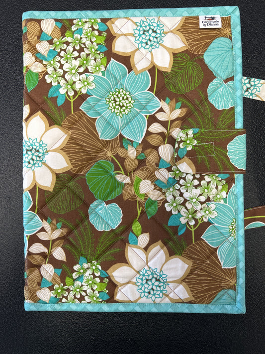 Teal and Brown Florals Project Folder