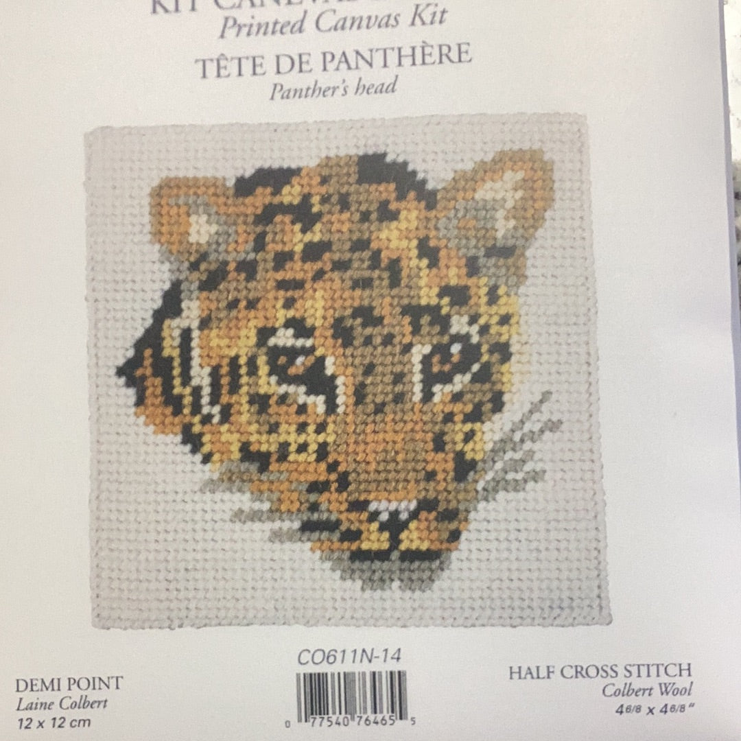 Panther's Head NEEDLEPOINT Kit