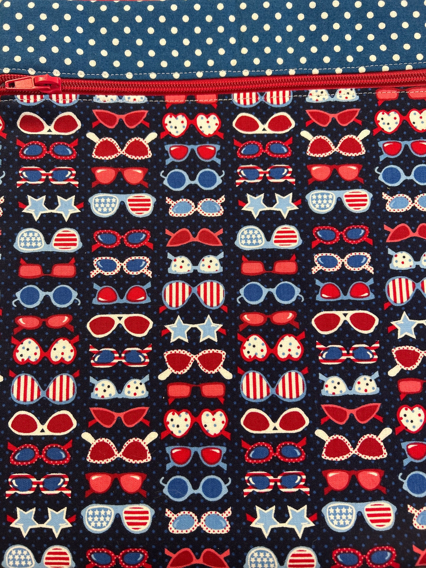 Patriotic Sunglasses Small Project Bag