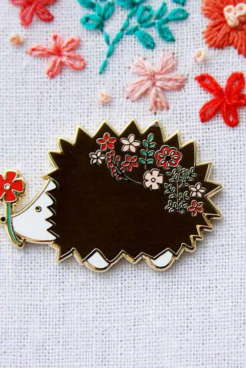 TRUNK SHOW Floral Hedgehog Needle Minder