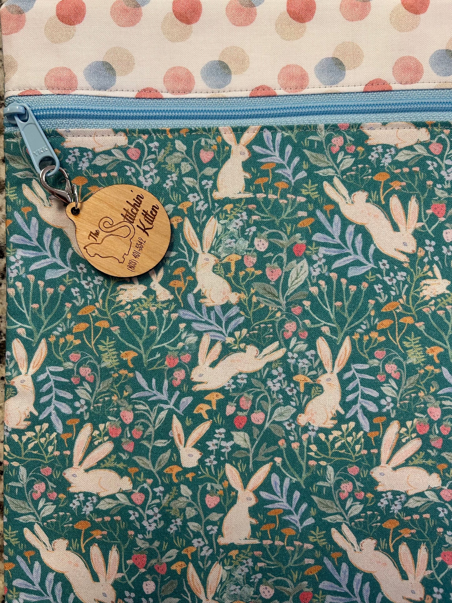 Spring Bunnies Large Project Bag