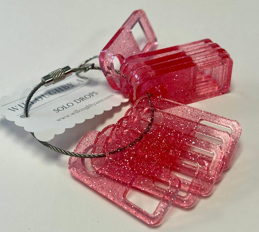 Pink Glitter Solo Drops