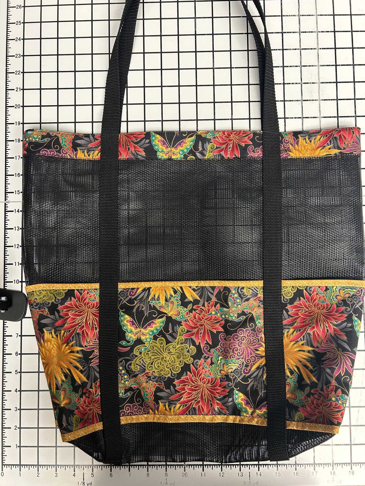Jewel Florals Large Mesh Tote