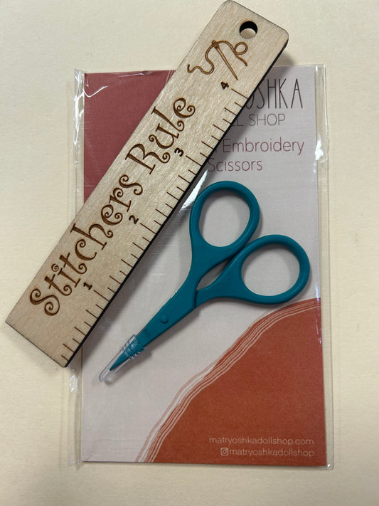 Tiny Embroidery Scissors - Teal