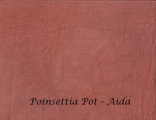 16 Count Opalescent Poinsettia Pot Aida