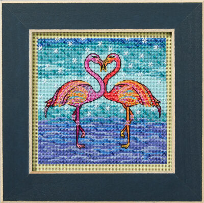 Flowering Flamingos Buttons and Beads Kit by Mill Hill