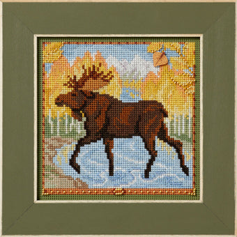 Autumn Moose Buttons and Beads Kit by Mill Hill