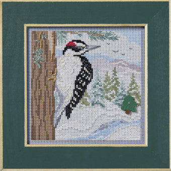 Winter Woodpecker Buttons and Beads Kit by Mill Hill