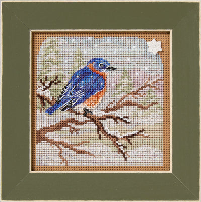 Snowy Bluebird Buttons and Beads Kit by Mill Hill