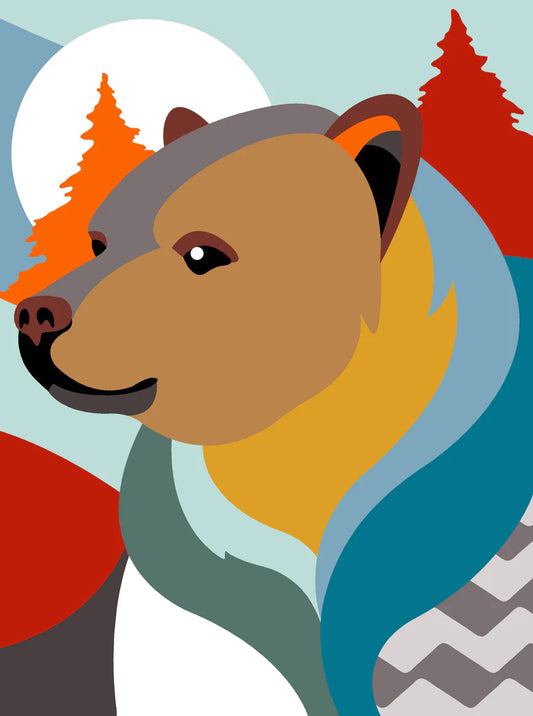 Bear Art Needlepoint Canvas