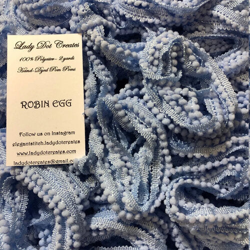 Robin Egg Finishing Pom Poms